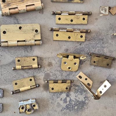 Large Lot of Brass Hinges