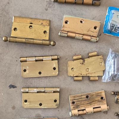 Large Lot of Brass Hinges
