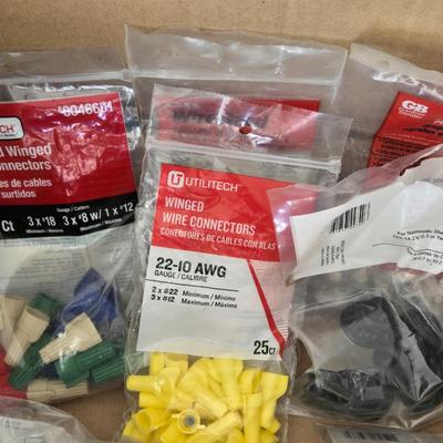 Large Lot of Cable, TV and Phone Line Wiring and Hardware