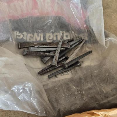 Bucket of Loose Nails, Screws, Washer
