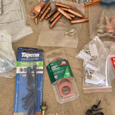 Bucket of Loose Nails, Screws, Washer