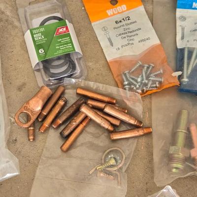 Bucket of Loose Nails, Screws, Washer