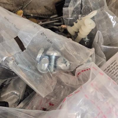 Bucket of Loose Nails, Screws, Washer