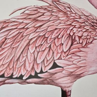 Gold Gilt Framed Pink Flamingo