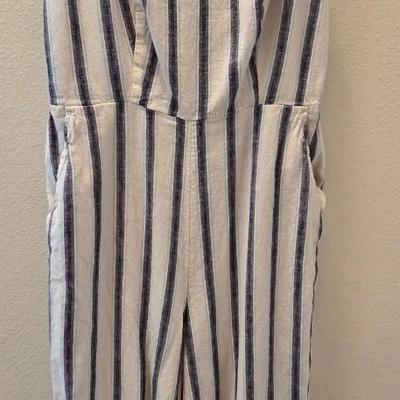 Blue & White Stripe Jumpsuit