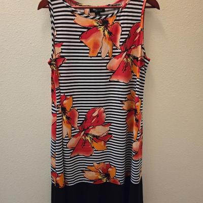 Stripes and Floral Stretchable Dress