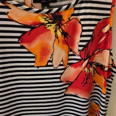 Stripes and Floral Stretchable Dress