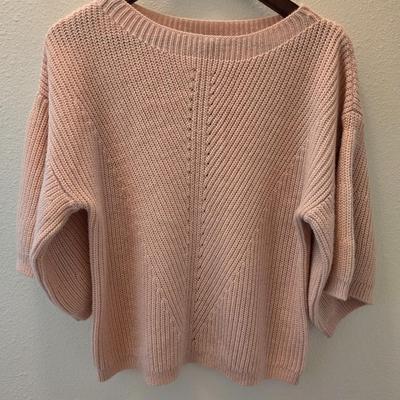 Light Pink Loose Short Sleeve Sweater