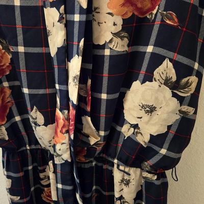 Plaid & Floral Jumper