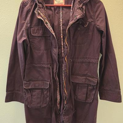 Plum Colored Hooded Jacket