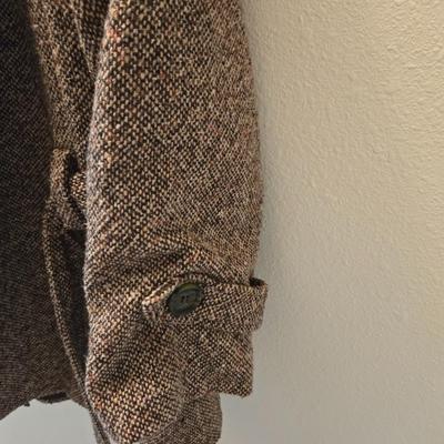 Tweed Belted and Hooded Coat