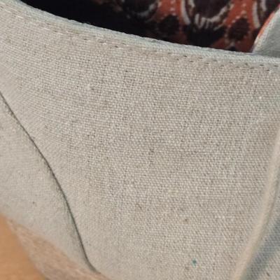 Linen Wedge Shoes