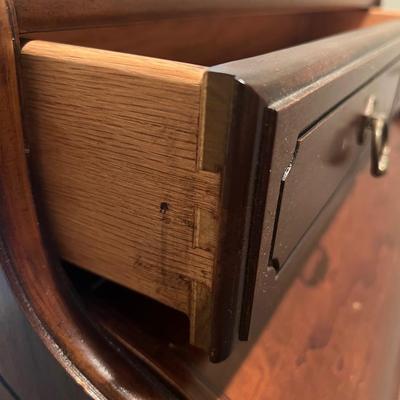 NATIONAL MT AIRY ~ Solid Wood Roll Top Secretary Desk