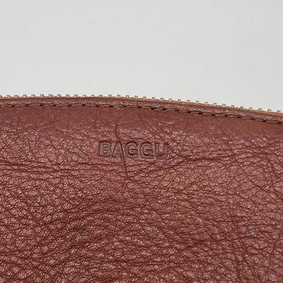 BAGGU ~ Brown Leather Clutch