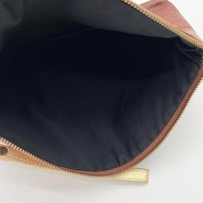 BAGGU ~ Brown Leather Clutch