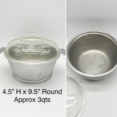 GUARDIAN SERVICE ~ Vtg 1930-40s Lidded Cast Aluminum Cookware ~ Six (6) Piece Set