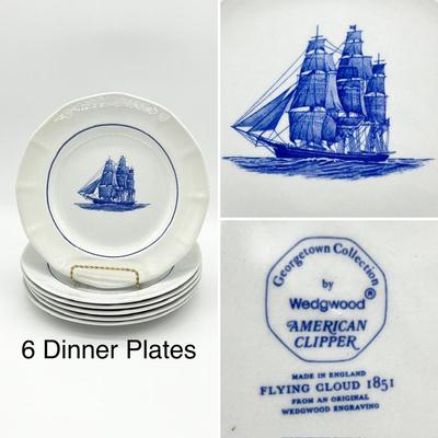 WEDGEWOOD ~ American Clipper Blue ~ 8 Pc Set Service for 6 ~ 48 Total Pieces