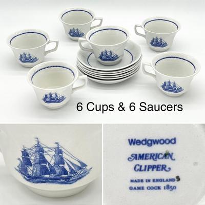 WEDGEWOOD ~ American Clipper Blue ~ 8 Pc Set Service for 6 ~ 48 Total Pieces