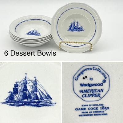 WEDGEWOOD ~ American Clipper Blue ~ 8 Pc Set Service for 6 ~ 48 Total Pieces