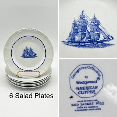 WEDGEWOOD ~ American Clipper Blue ~ 8 Pc Set Service for 6 ~ 48 Total Pieces
