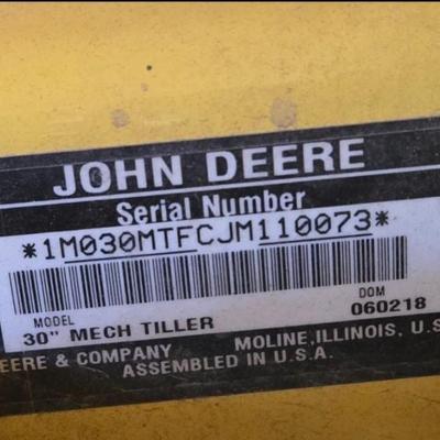 JOHN DEERE 4 Rivers X 580 with 54" Accel Deep Deck with John Deere Tiller, John Deere Snow Blower, and Yardworks Lawn Sweeper