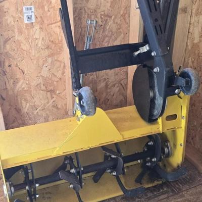 JOHN DEERE 4 Rivers X 580 with 54" Accel Deep Deck with John Deere Tiller, John Deere Snow Blower, and Yardworks Lawn Sweeper