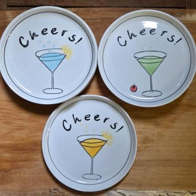 (7) Ceramic Cheers Plates