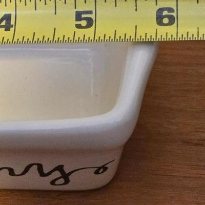 (2) Delish and (1) Yummy Ceramic Snack Bowls