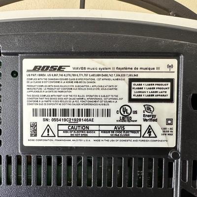 BOSE WAVE MUSIC SYSTEM III W/REMOTE