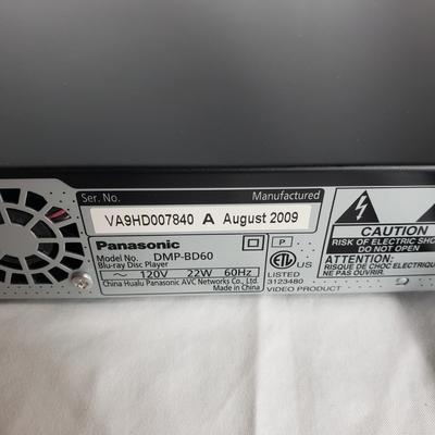 Panasonic Blue-Ray Disc Player With Remote and Various DVDs (PB-KD)