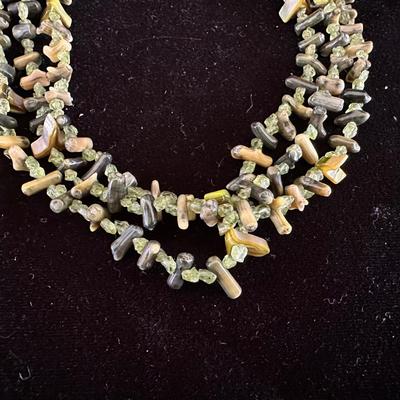 3 STRAND BEADED NECKLACE