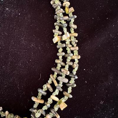 3 STRAND BEADED NECKLACE
