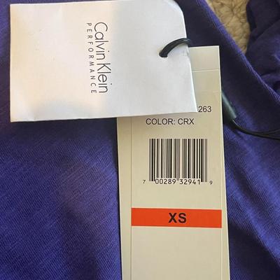 Brand New w/Tags - Calvin Klein Performance V-Neck Shirt, Size XS