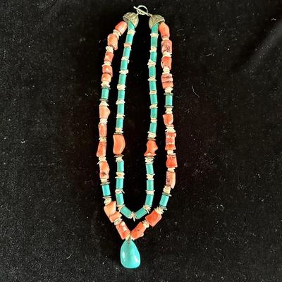 2 TONE BEADED NECKLACE