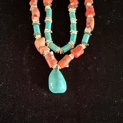 2 TONE BEADED NECKLACE