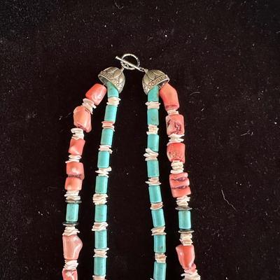 2 TONE BEADED NECKLACE