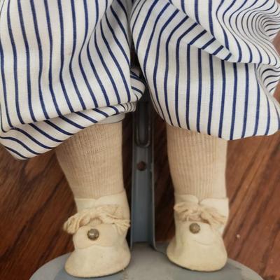 Vintage Porcelain Victorian Doll, Sailor and Porcelain Baby (PB-KD)