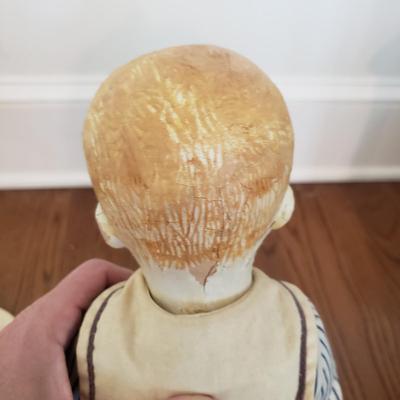 Vintage Porcelain Victorian Doll, Sailor and Porcelain Baby (PB-KD)