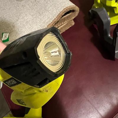 3 Pc. Lot Ryobi - Flashlight, Work Light, Heat Gun