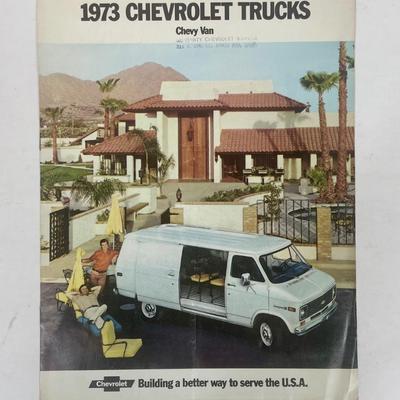 Vintage 1973 Chevy Van Sales/Marketing Brochure