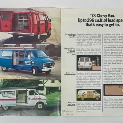 Vintage 1973 Chevy Van Sales/Marketing Brochure