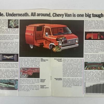 Vintage 1973 Chevy Van Sales/Marketing Brochure