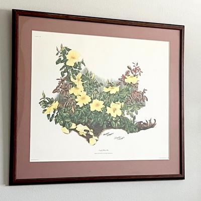 MARYROSE WAMPLER ~ “Single Yellow Rose” ~ Original Signed Framed Print ~ *Read Details