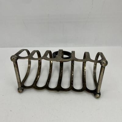 1920s metal and bakelite toast holder