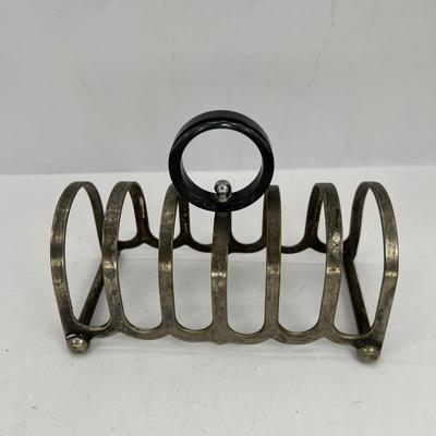 1920s metal and bakelite toast holder