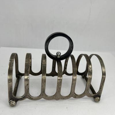 1920s metal and bakelite toast holder