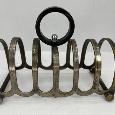 1920s metal and bakelite toast holder
