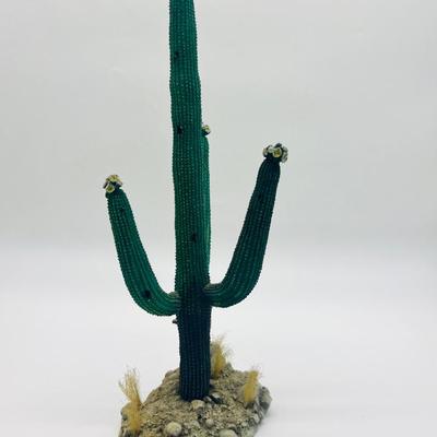 Ceramic Saguaro Cactus and Roadrunner