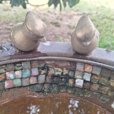 Bird Bath with Mosiac missing