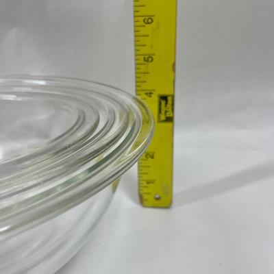 Set of 3 Glass Pyrex Mixing Bowls